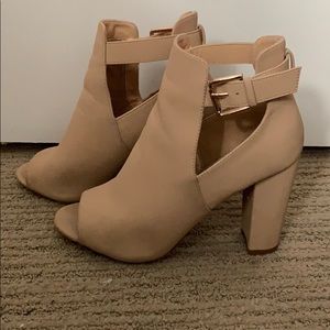 Nude Open Toe Heel